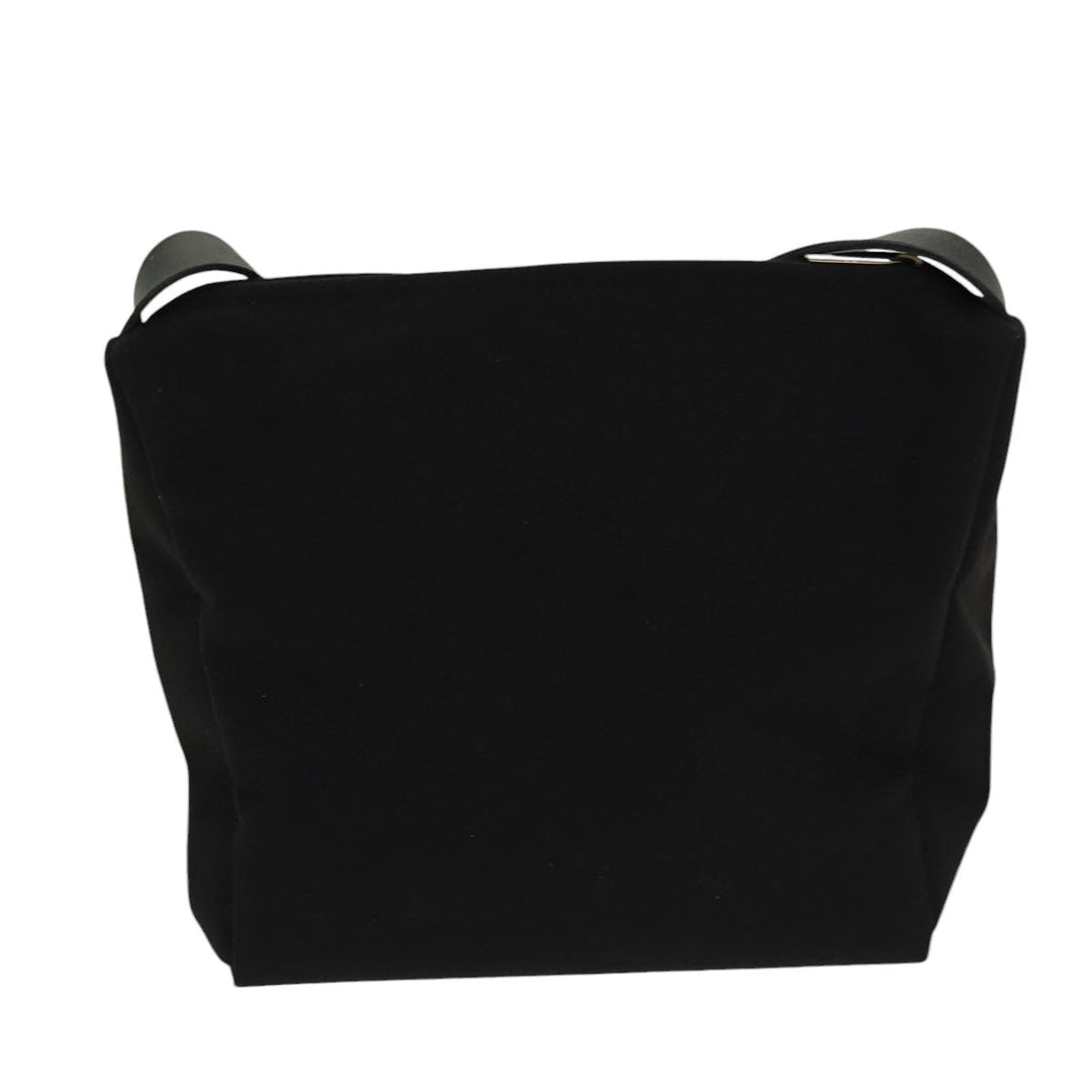 Chanel Sports Line Shoulder Bag Canvas Black Silver CC Auth yb682