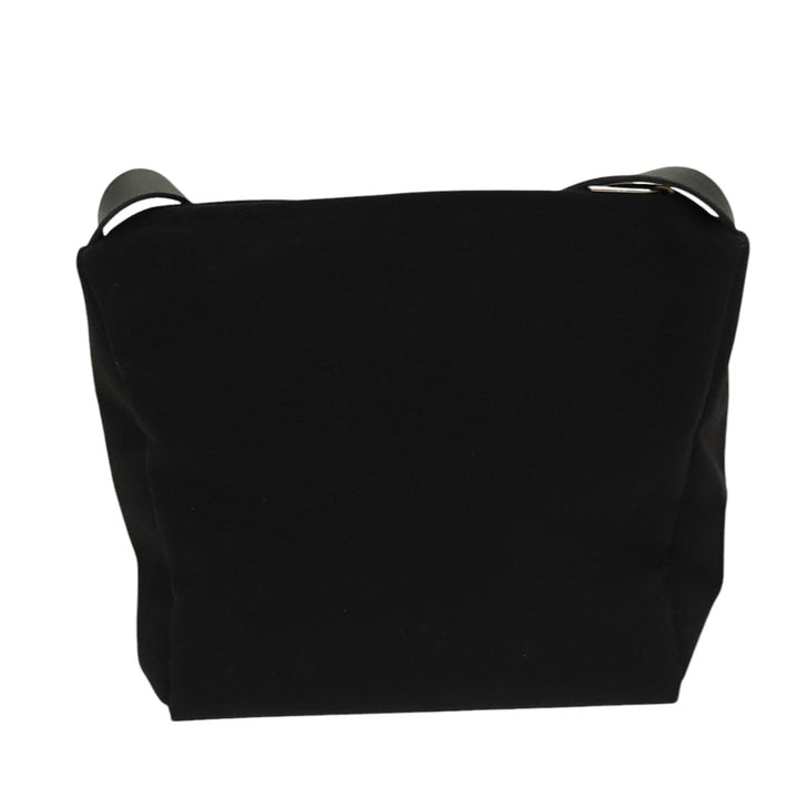 Chanel Sports Line Shoulder Bag Canvas Black Silver CC Auth yb682