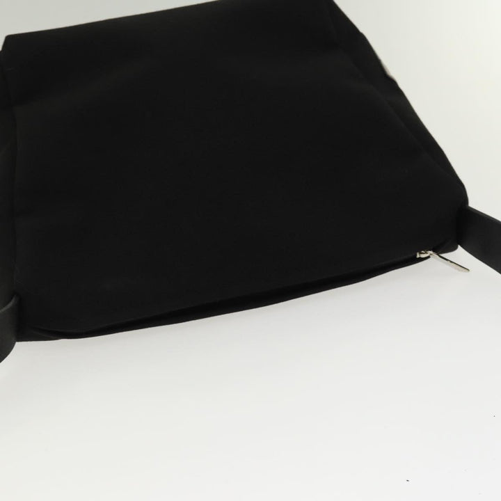 Chanel Sports Line Shoulder Bag Canvas Black Silver CC Auth yb682