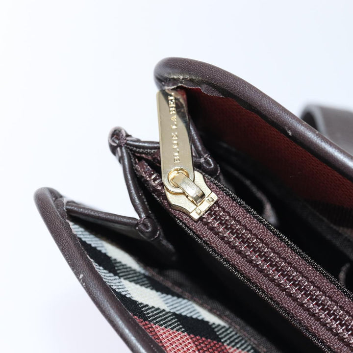 Burberry Nova Check Hand Bag Canvas Red Auth yb683