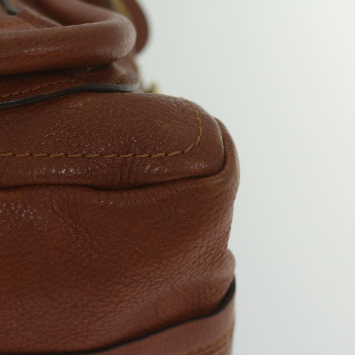 Chloe Paraty Hand Bag Leather Brown yk10020