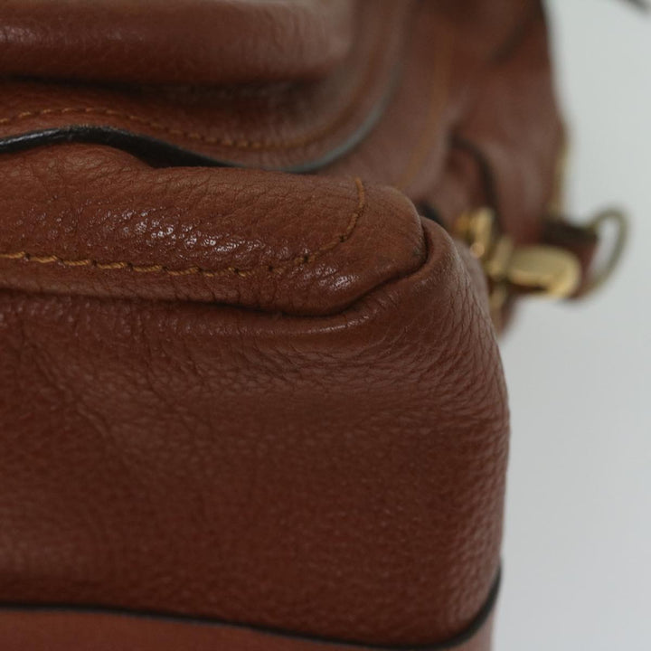 Chloe Paraty Hand Bag Leather Brown yk10020