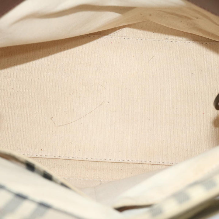 Burberry Hand Bag Canvas Beige Auth yk10080