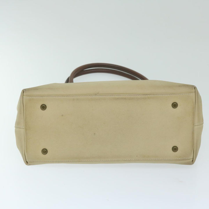 Burberry Hand Bag Canvas Beige Auth yk10080