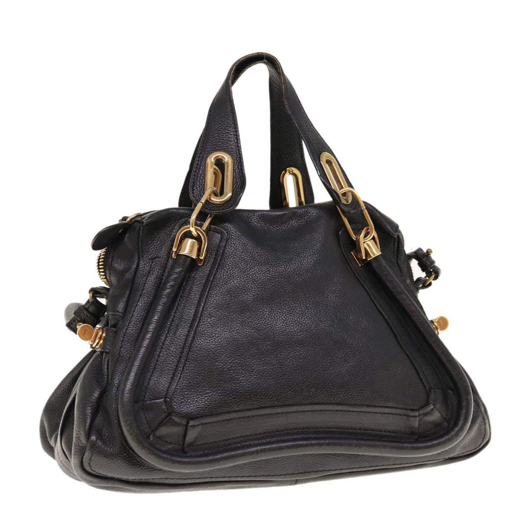 Chloe Paraty Shoulder Bag Leather 2way Black 03 11 50 yk10156