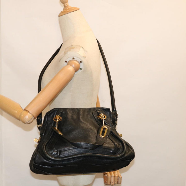 Chloe Paraty Shoulder Bag Leather 2way Black 03 11 50 yk10156