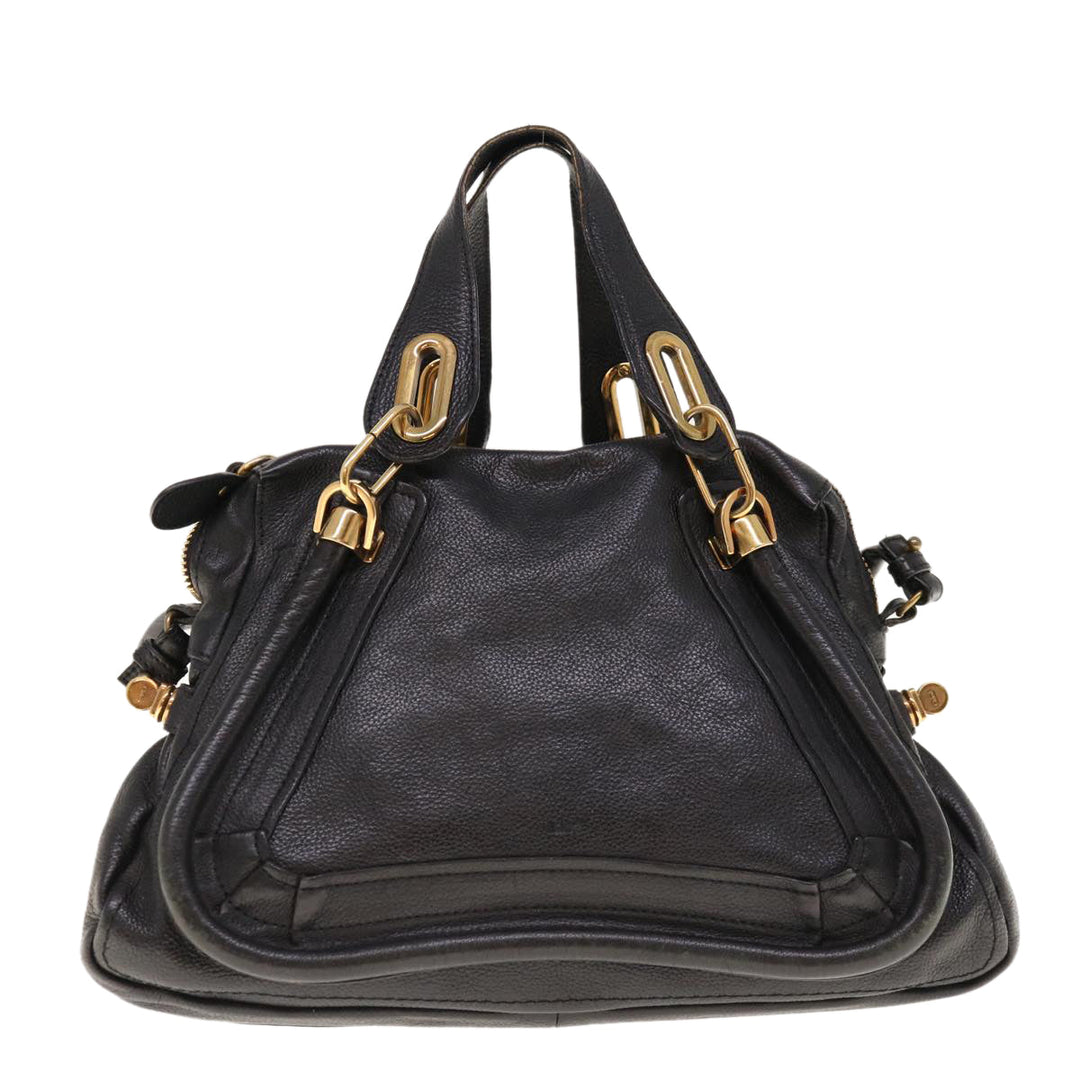 Chloe Paraty Shoulder Bag Leather 2way Black 03 11 50 yk10156