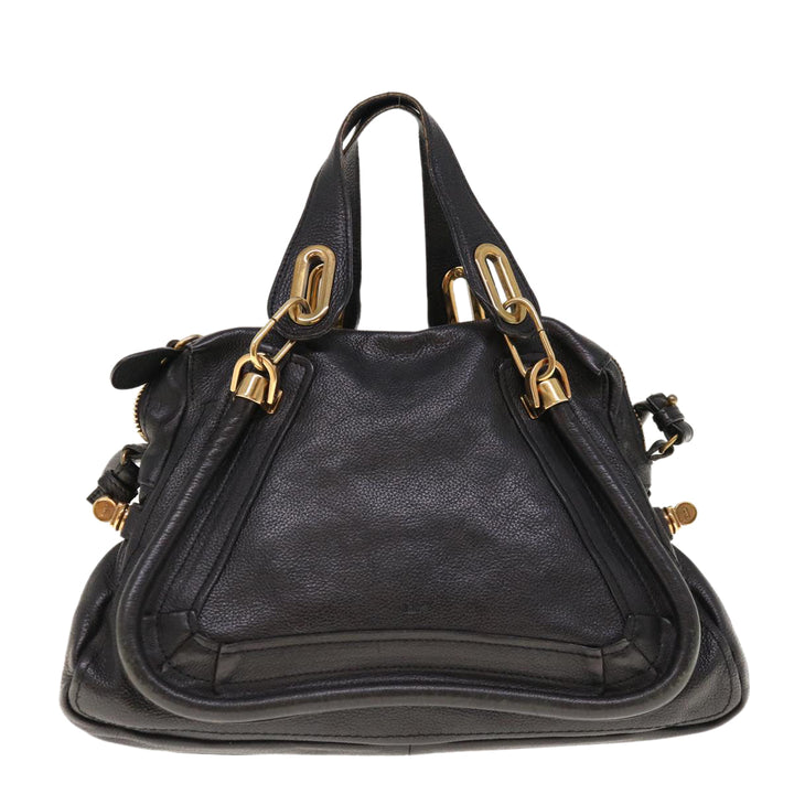 Chloe Paraty Shoulder Bag Leather 2way Black 03 11 50 yk10156