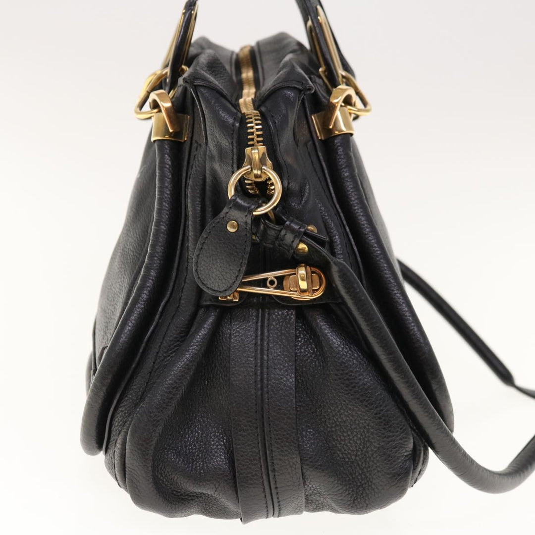 Chloe Paraty Shoulder Bag Leather 2way Black 03 11 50 yk10156