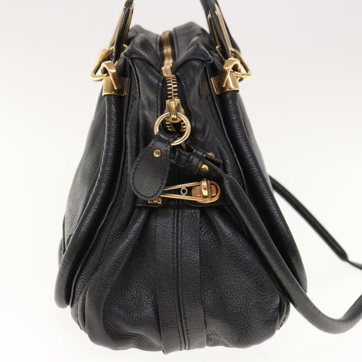 Chloe Paraty Shoulder Bag Leather 2way Black 03 11 50 yk10156
