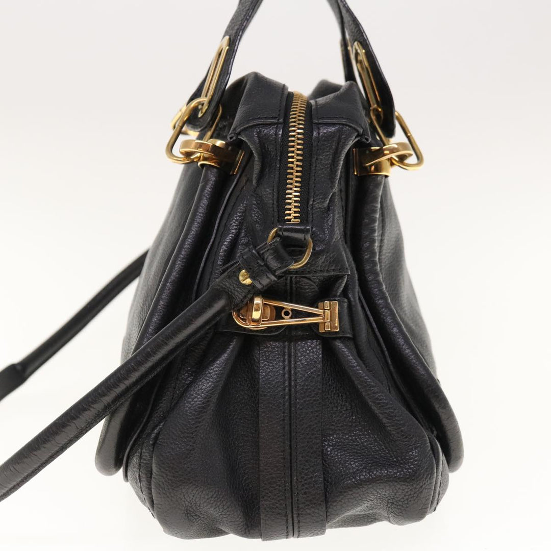 Chloe Paraty Shoulder Bag Leather 2way Black 03 11 50 yk10156