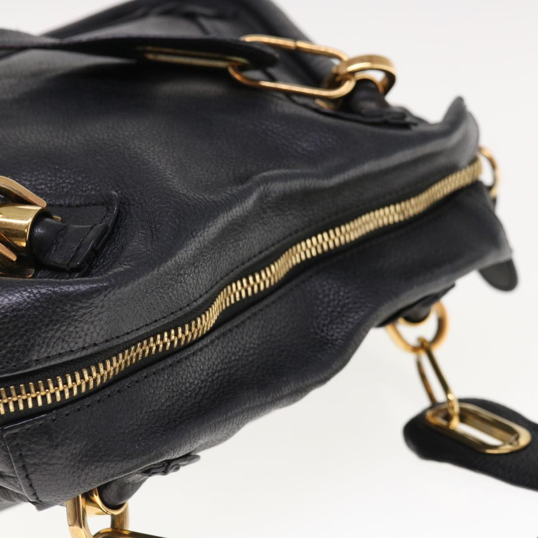 Chloe Paraty Shoulder Bag Leather 2way Black 03 11 50 yk10156