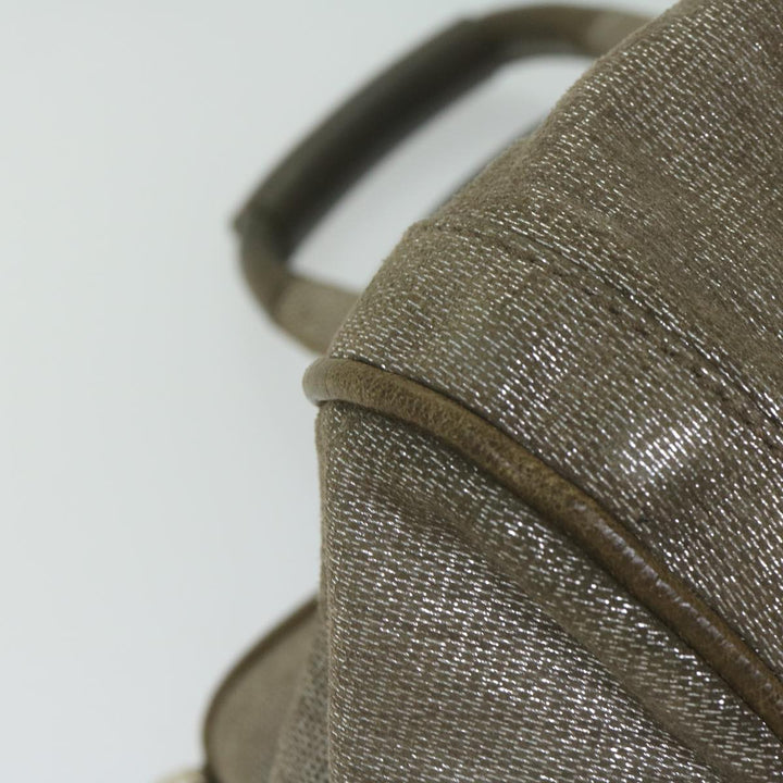 Chloe Trotter Canvas Etel Hand Bag Suede 2way Gold yk10266