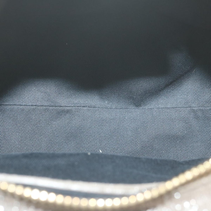 Chloe Trotter Canvas Etel Hand Bag Suede 2way Gold yk10266