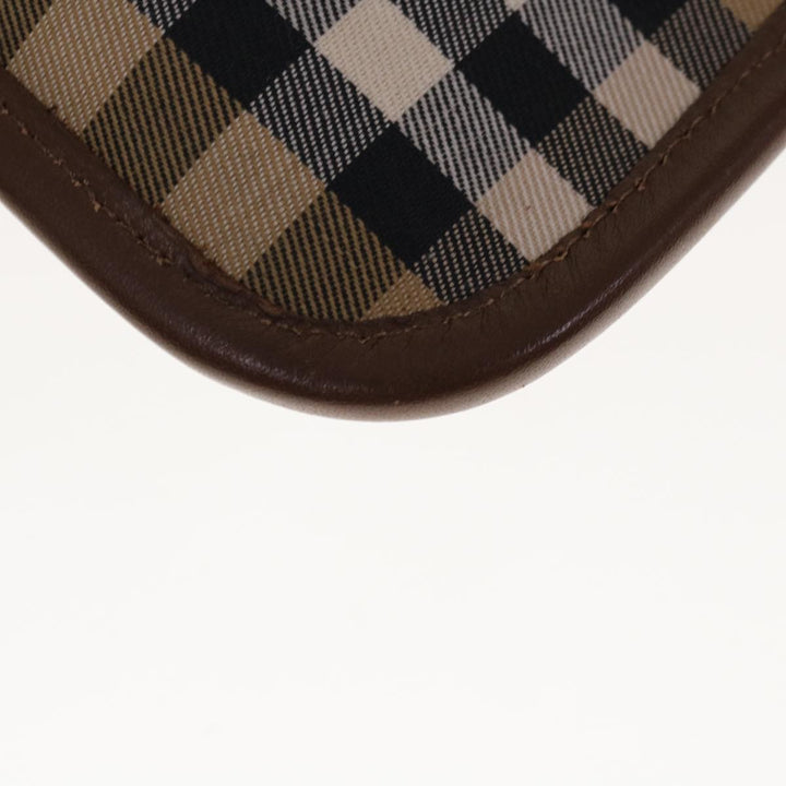 BURBERRYSs Nova Check Clutch Bag Canvas Beige Brown Auth yk10288