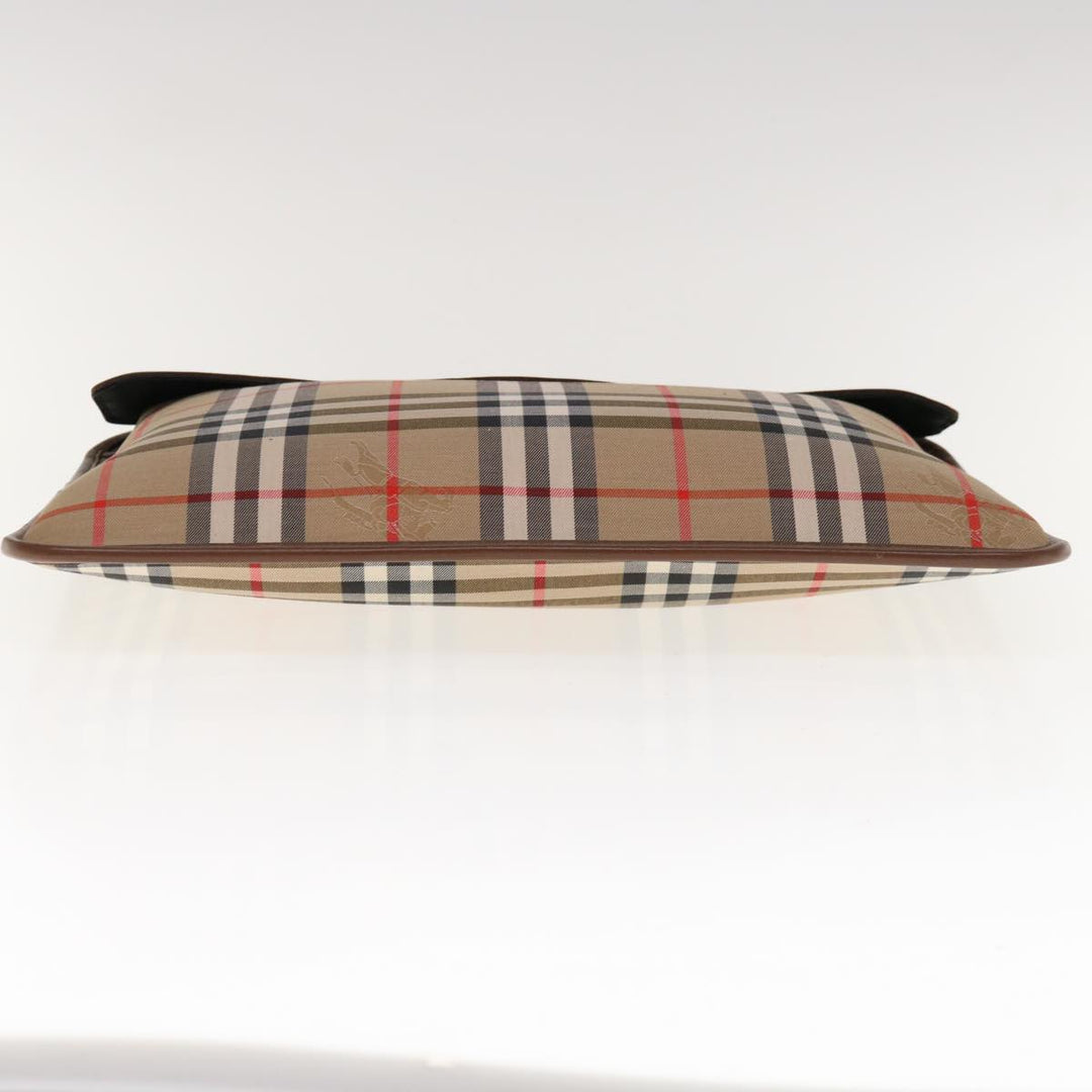BURBERRYSs Nova Check Clutch Bag Canvas Beige Brown Auth yk10288