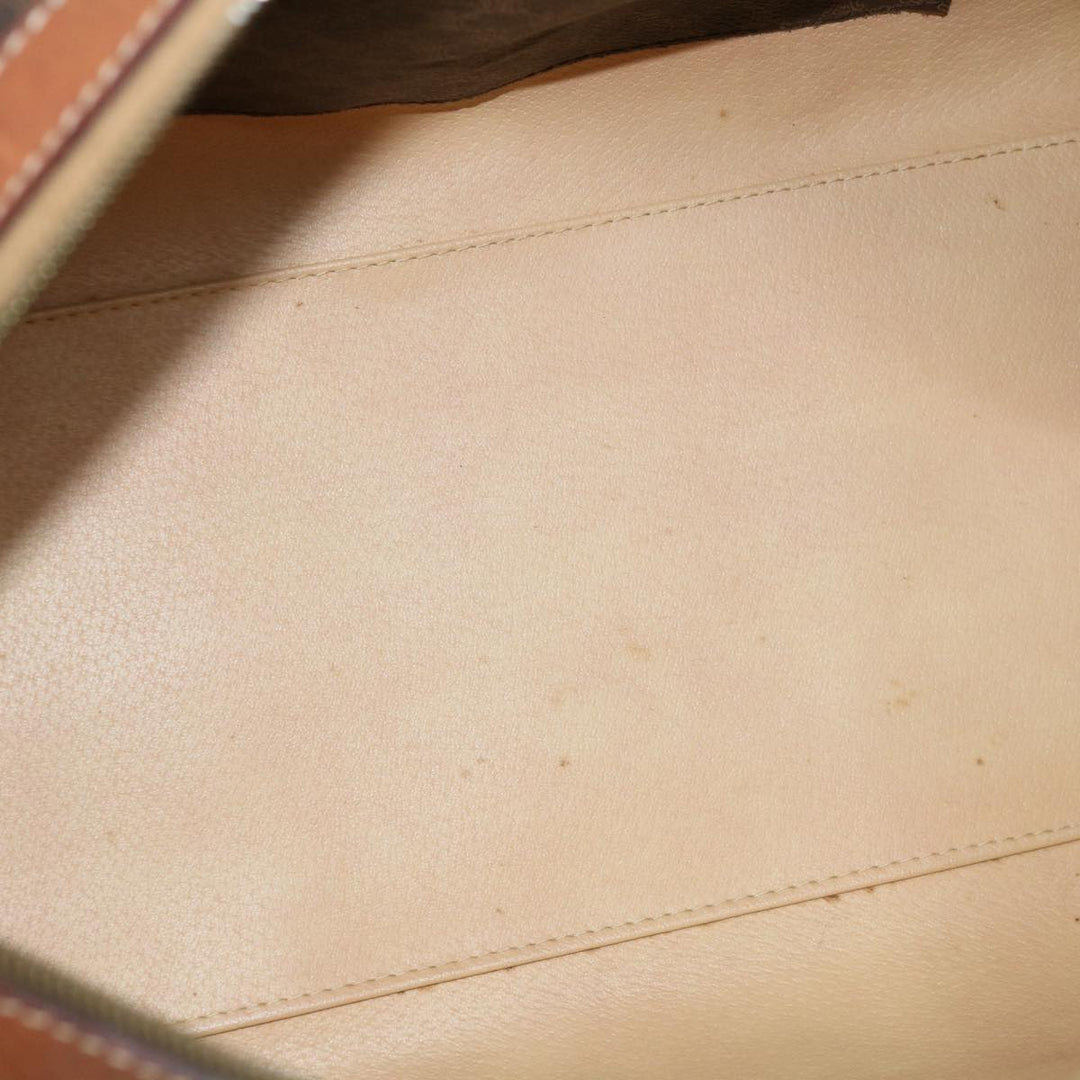 Celine Macadam Canvas Boston Bag PVC Brown 10313