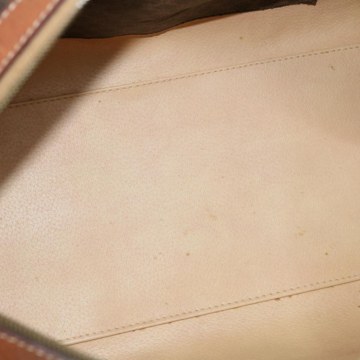 Celine Macadam Canvas Boston Bag PVC Brown 10313