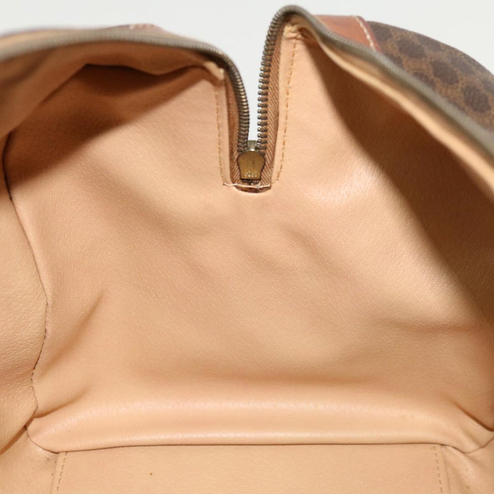 Celine Macadam Canvas Boston Bag PVC Brown 10313