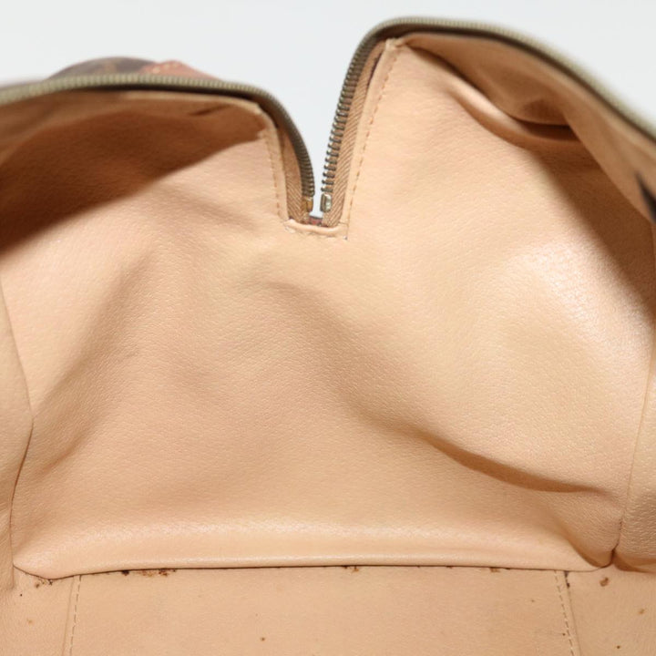 Celine Macadam Canvas Boston Bag PVC Brown 10313