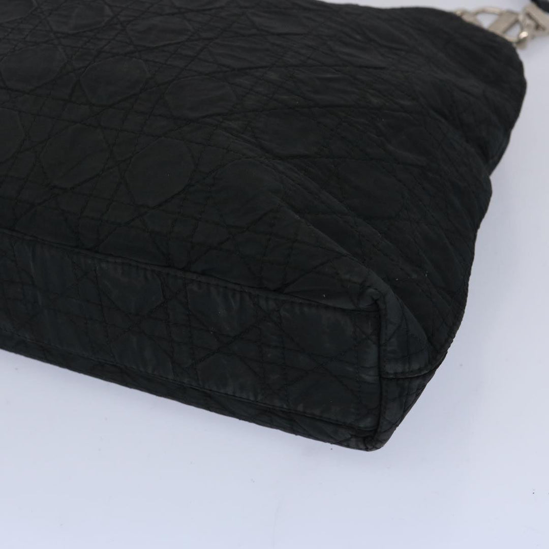CHRISTIAN Top quality Dior Lady Top quality Dior Canage Shoulder Bag Nylon Black Auth yk10434