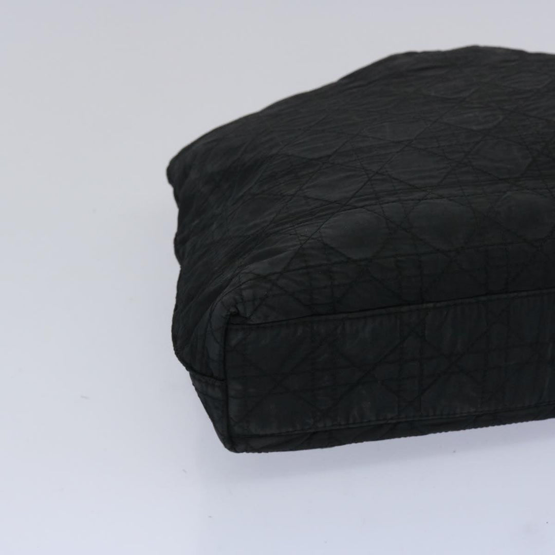 CHRISTIAN Top quality Dior Lady Top quality Dior Canage Shoulder Bag Nylon Black Auth yk10434