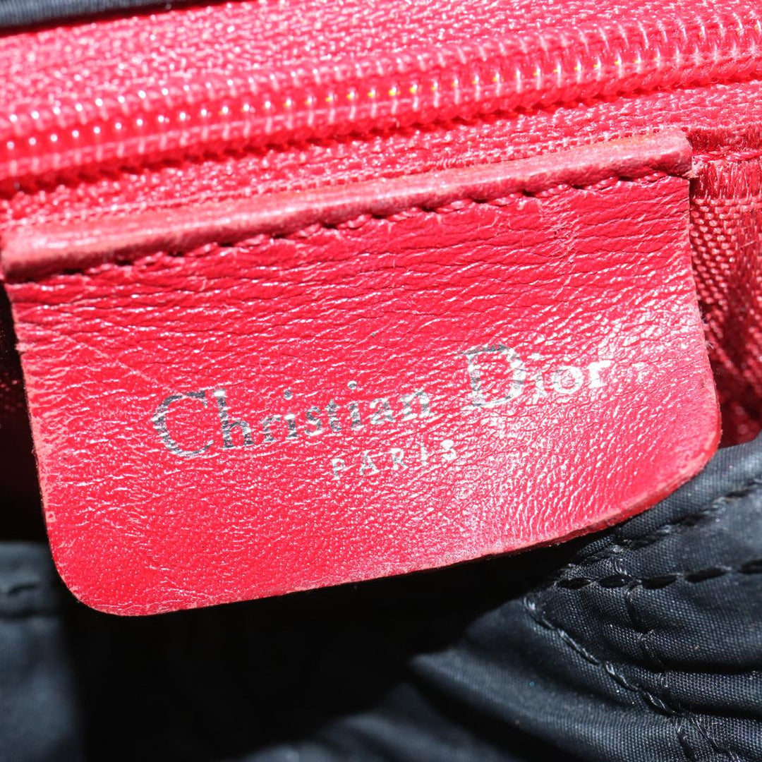 CHRISTIAN Top quality Dior Lady Top quality Dior Canage Shoulder Bag Nylon Black Auth yk10434
