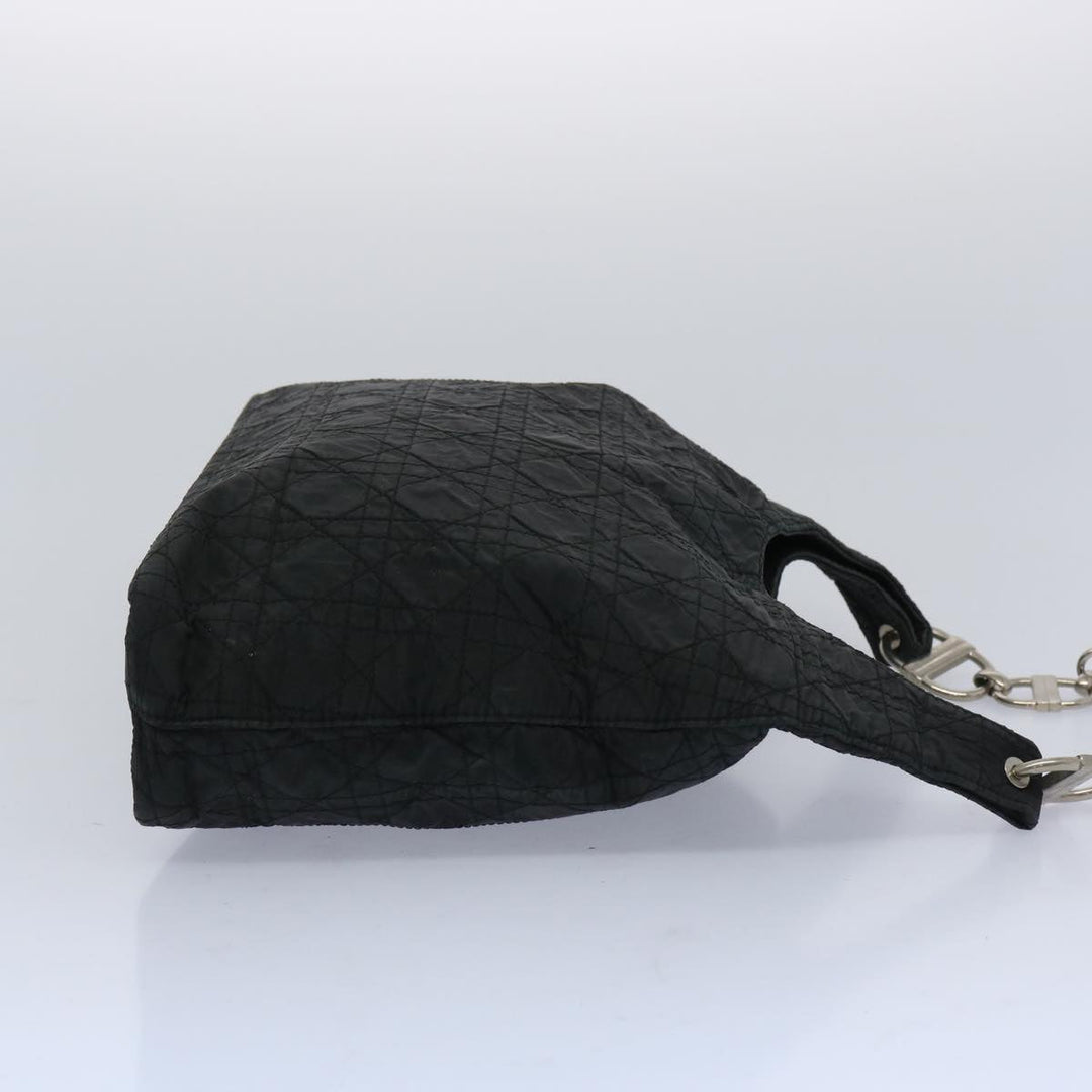 CHRISTIAN Top quality Dior Lady Top quality Dior Canage Shoulder Bag Nylon Black Auth yk10434