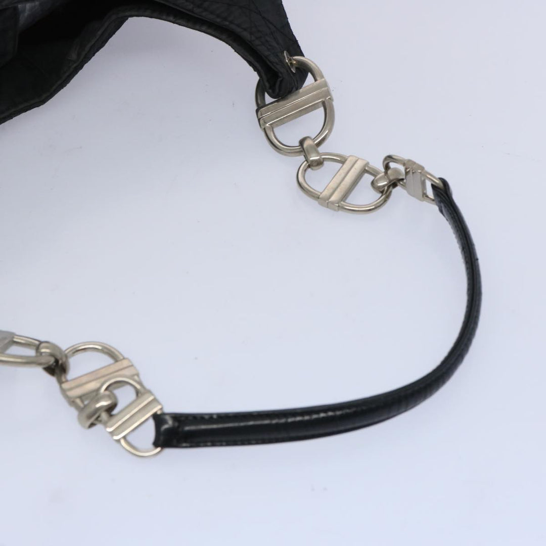 CHRISTIAN Top quality Dior Lady Top quality Dior Canage Shoulder Bag Nylon Black Auth yk10434