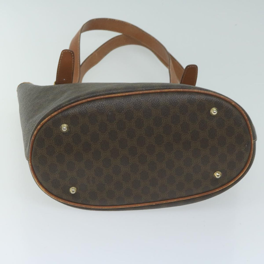 Celine Macadam Canvas Tote Bag PVC Brown Auth yk10484