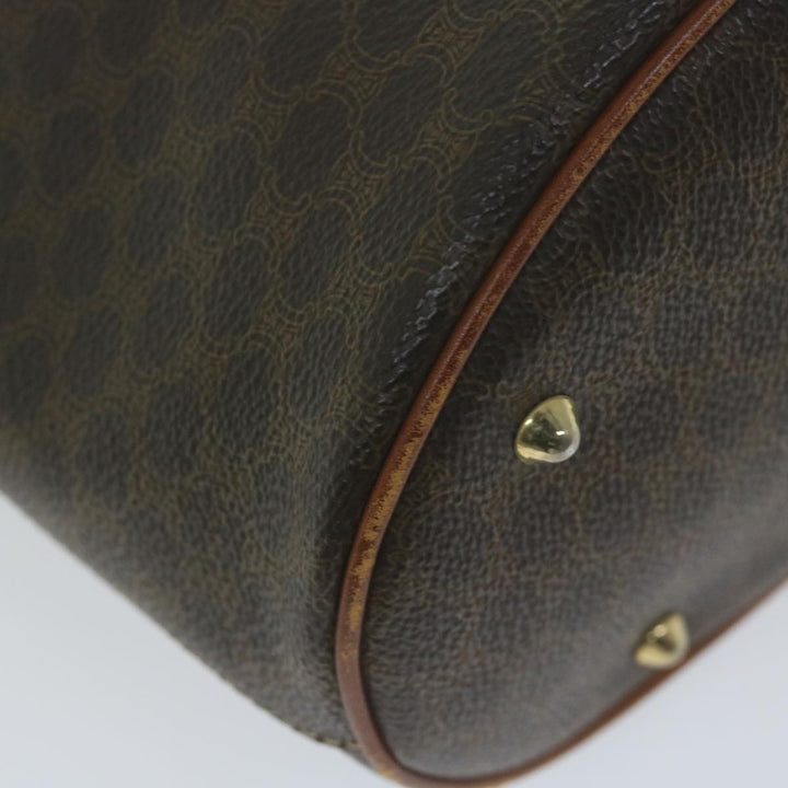 Celine Macadam Canvas Tote Bag PVC Brown Auth yk10484
