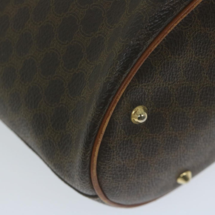 Celine Macadam Canvas Tote Bag PVC Brown Auth yk10484