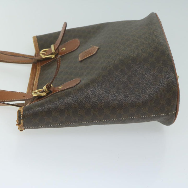 Celine Macadam Canvas Tote Bag PVC Brown Auth yk10484