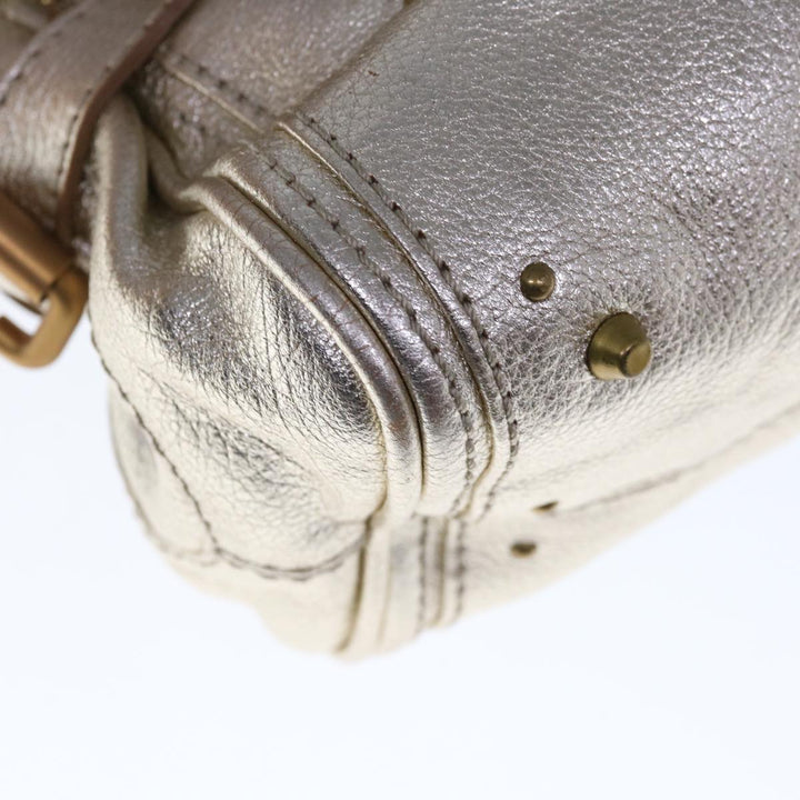 Chloe Paddington Hand Bag Leather Gold Tone 01 06 53 yk10507