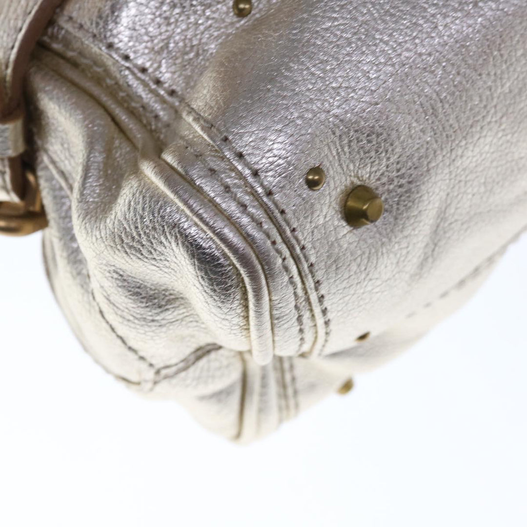 Chloe Paddington Hand Bag Leather Gold Tone 01 06 53 yk10507