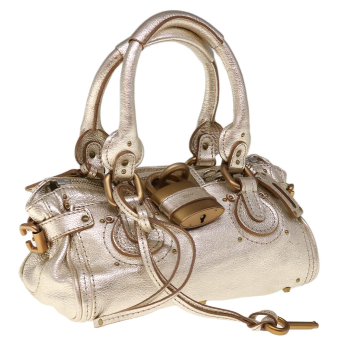 Chloe Paddington Hand Bag Leather Gold Tone 01 06 53 yk10507