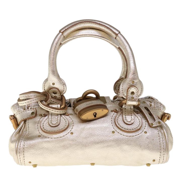 Chloe Paddington Hand Bag Leather Gold Tone 01 06 53 yk10507