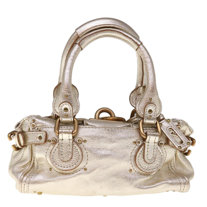 Chloe Paddington Hand Bag Leather Gold Tone 01 06 53 yk10507