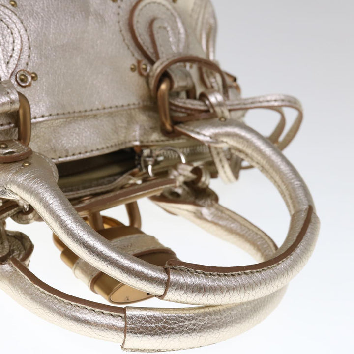 Chloe Paddington Hand Bag Leather Gold Tone 01 06 53 yk10507