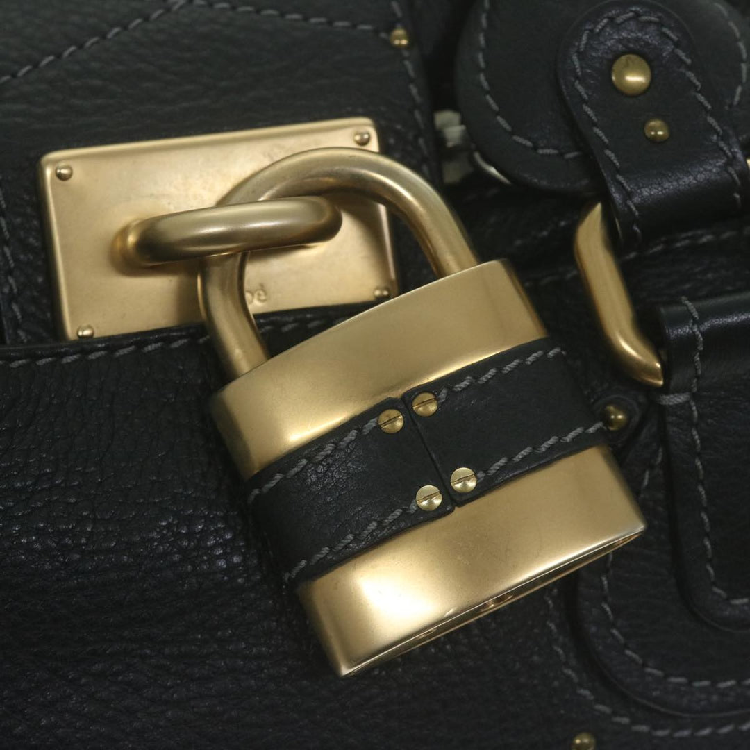 Chloe Paddington Shoulder Bag Leather Black yk10546