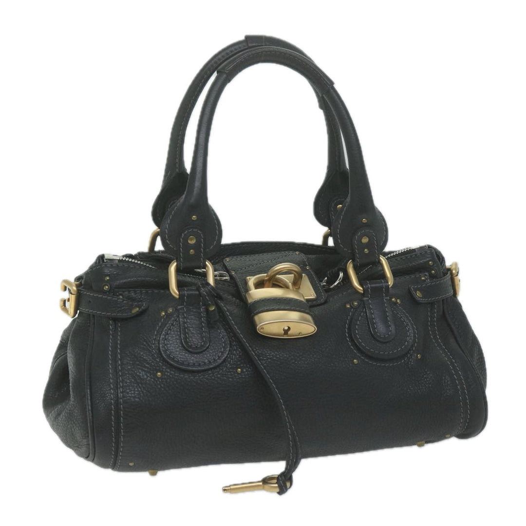 Chloe Paddington Shoulder Bag Leather Black yk10546