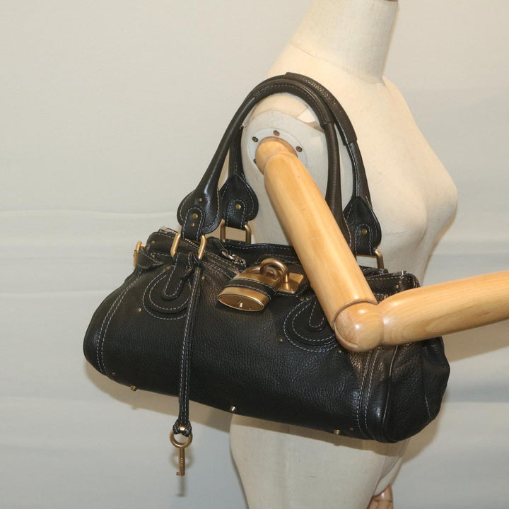 Chloe Paddington Shoulder Bag Leather Black yk10546