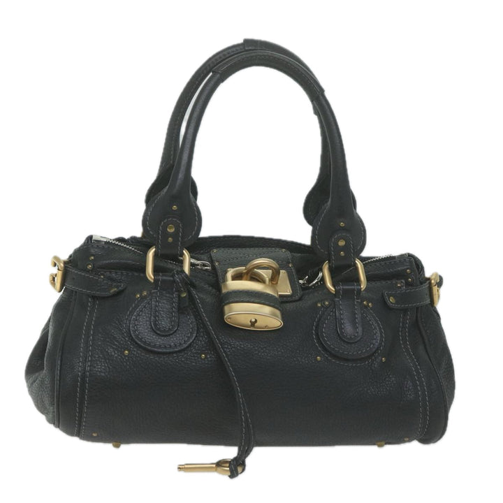 Chloe Paddington Shoulder Bag Leather Black yk10546
