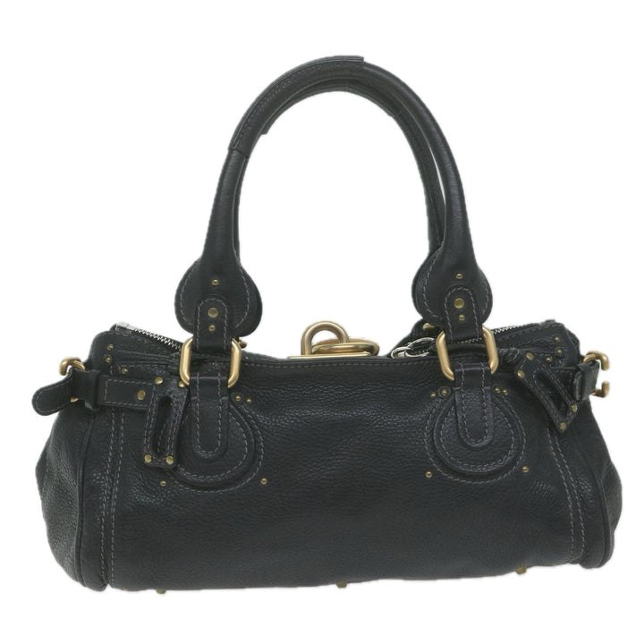 Chloe Paddington Shoulder Bag Leather Black yk10546