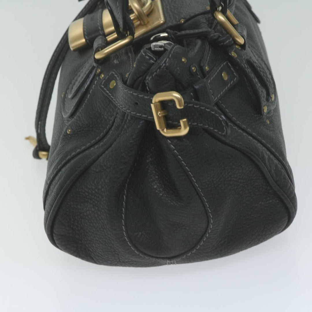 Chloe Paddington Shoulder Bag Leather Black yk10546