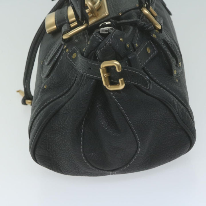 Chloe Paddington Shoulder Bag Leather Black yk10546