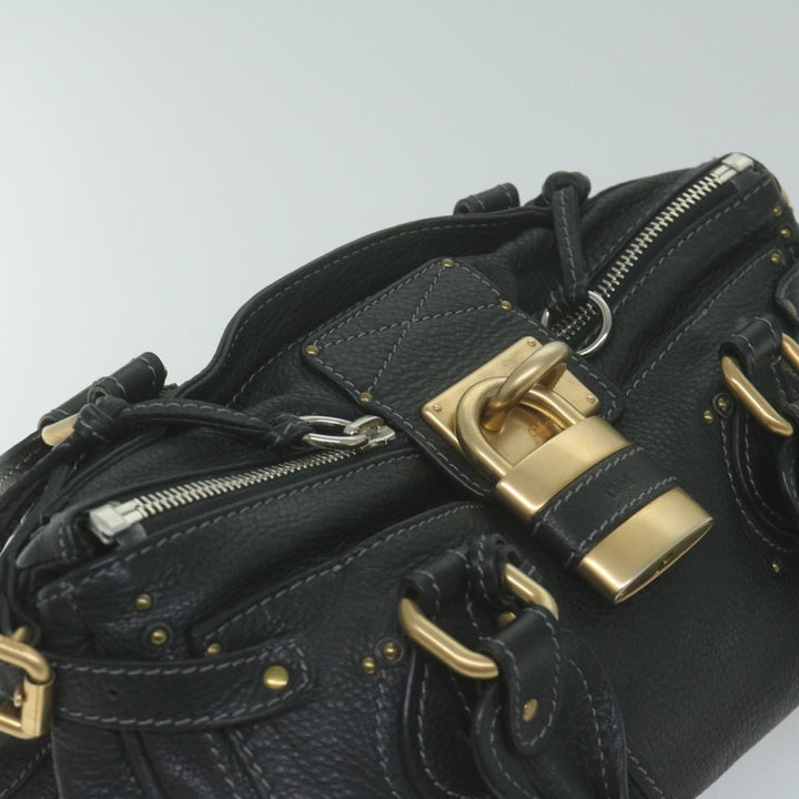 Chloe Paddington Shoulder Bag Leather Black yk10546