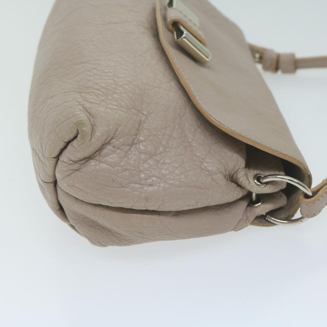 Chloe Lily Shoulder Bag Leather 2way Beige yk10579