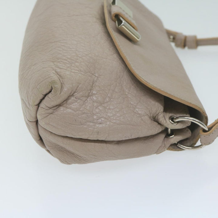 Chloe Lily Shoulder Bag Leather 2way Beige yk10579