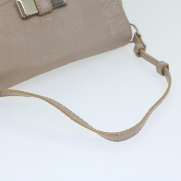 Chloe Lily Shoulder Bag Leather 2way Beige yk10579